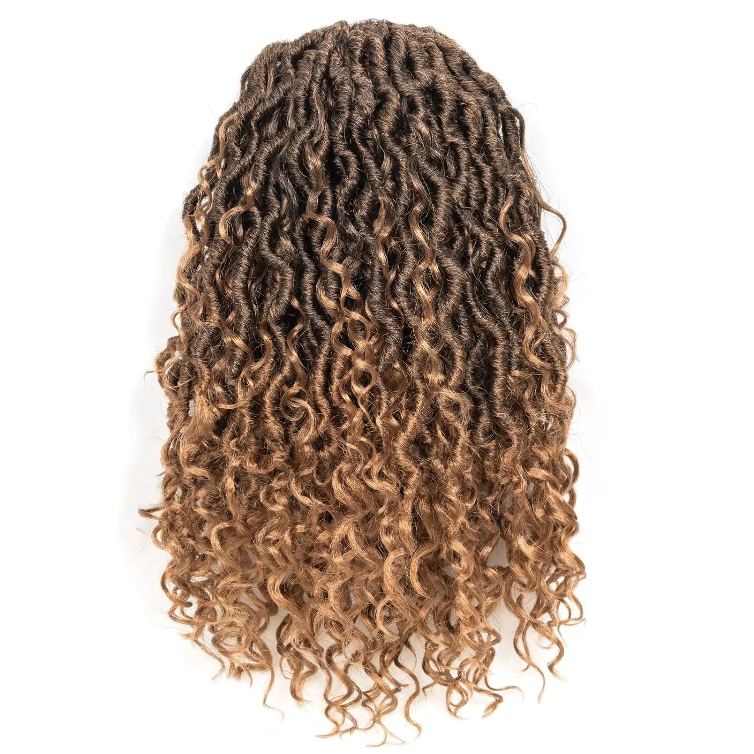 ( US ONLY) FAST SHIPPING GL | Toyotress® Curly Locs Crochet Hair - Natural Black Pre-twisted Faux Locs Crochet Braids, Short Pre-looped Synthetic Braiding Hair Extensions Toyotress